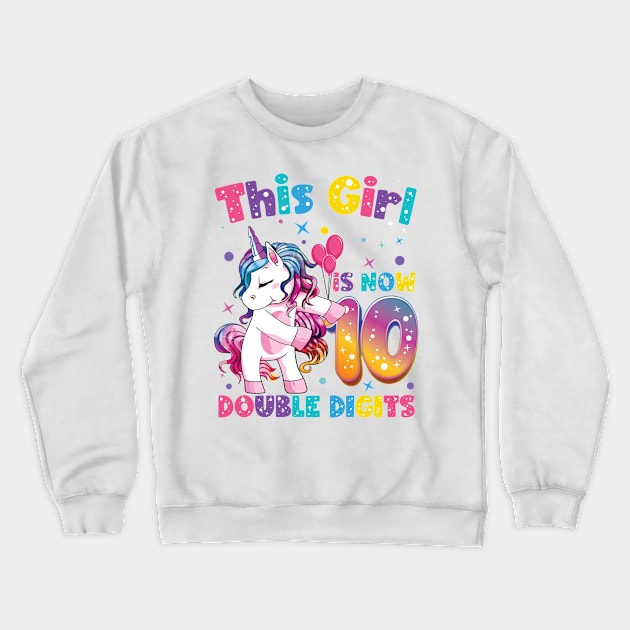 It's My 10th Birthday Shirt This Girl Is Now 10 Years Old Crewneck Sweatshirt by BioLite